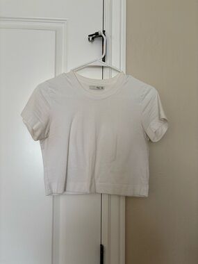Wilfred Cropped White Tee - Short Sleeve